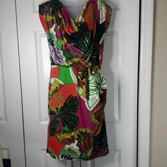 Alfani Multi Colored Dress w/ Rushing | Size 8 - Picture 1 of 5